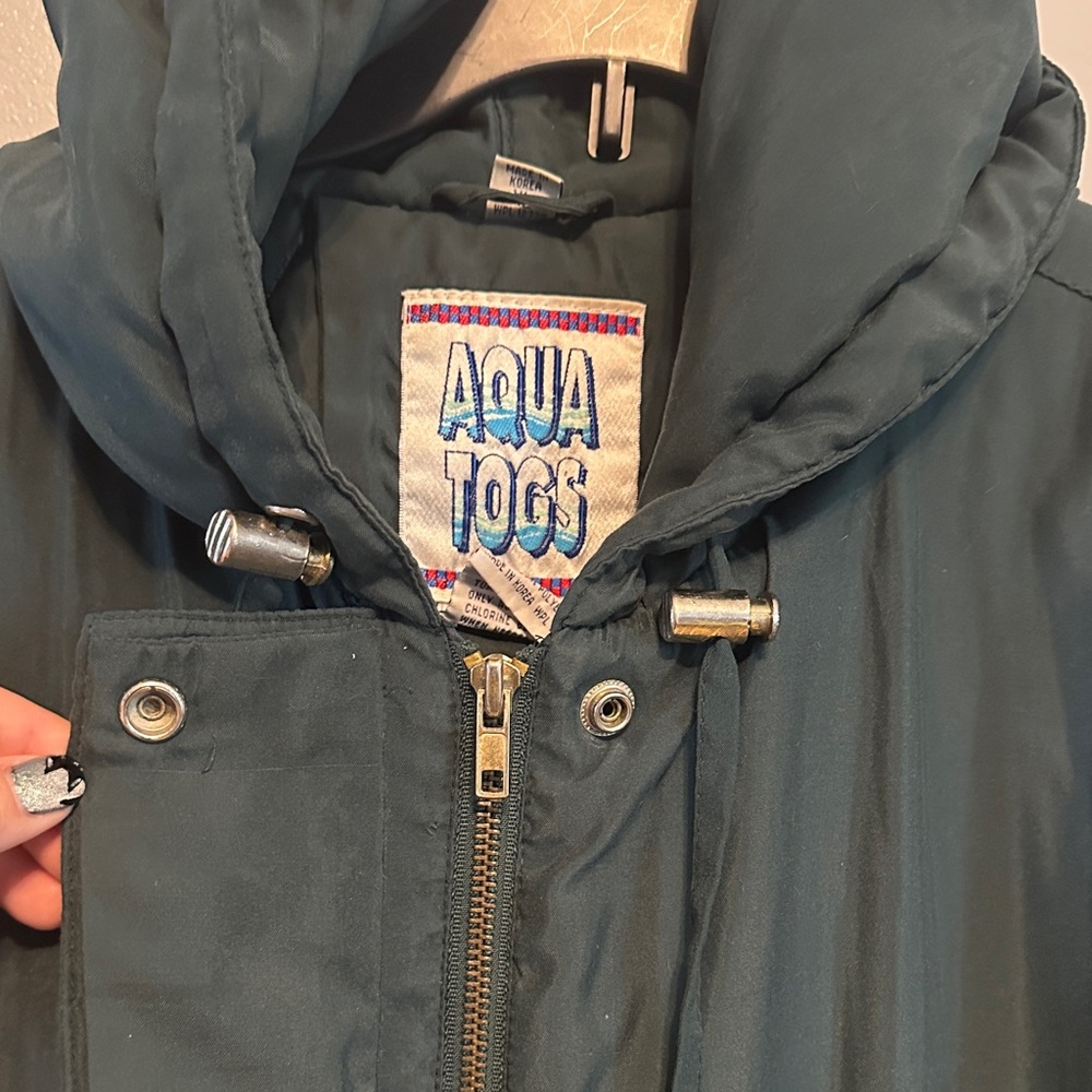Aqua Deep Green Hooded Puffer Jacket - Picture 2 of 9